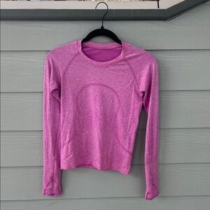Women's Pink Long Sleeve Top